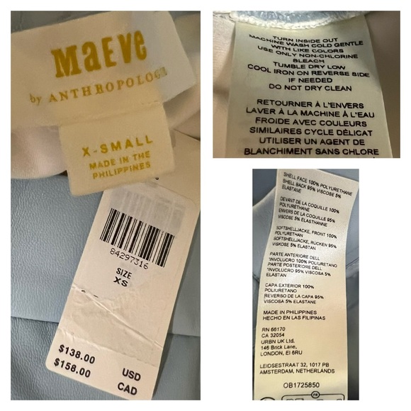 Anthropologie Faux Leather Cropped Pants XS - Picture 12 of 12